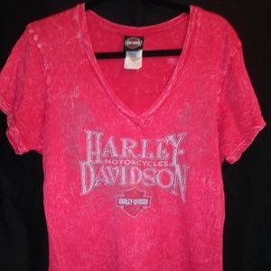 Harley Davidson Women's V-Neck T - XL